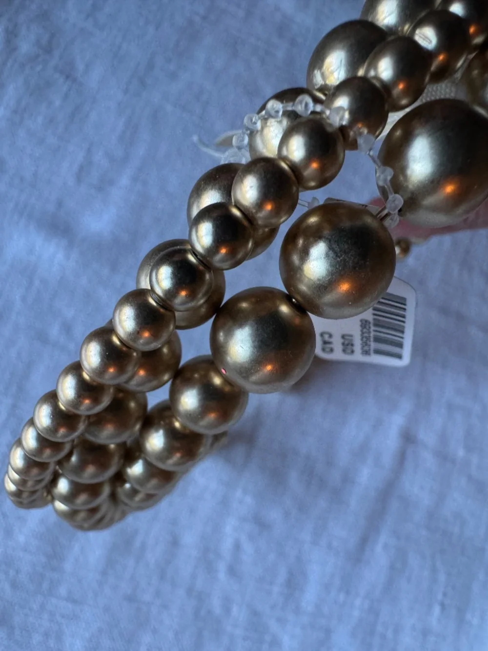 Anthropologie Gold Beads Headband Set of 3-NWT